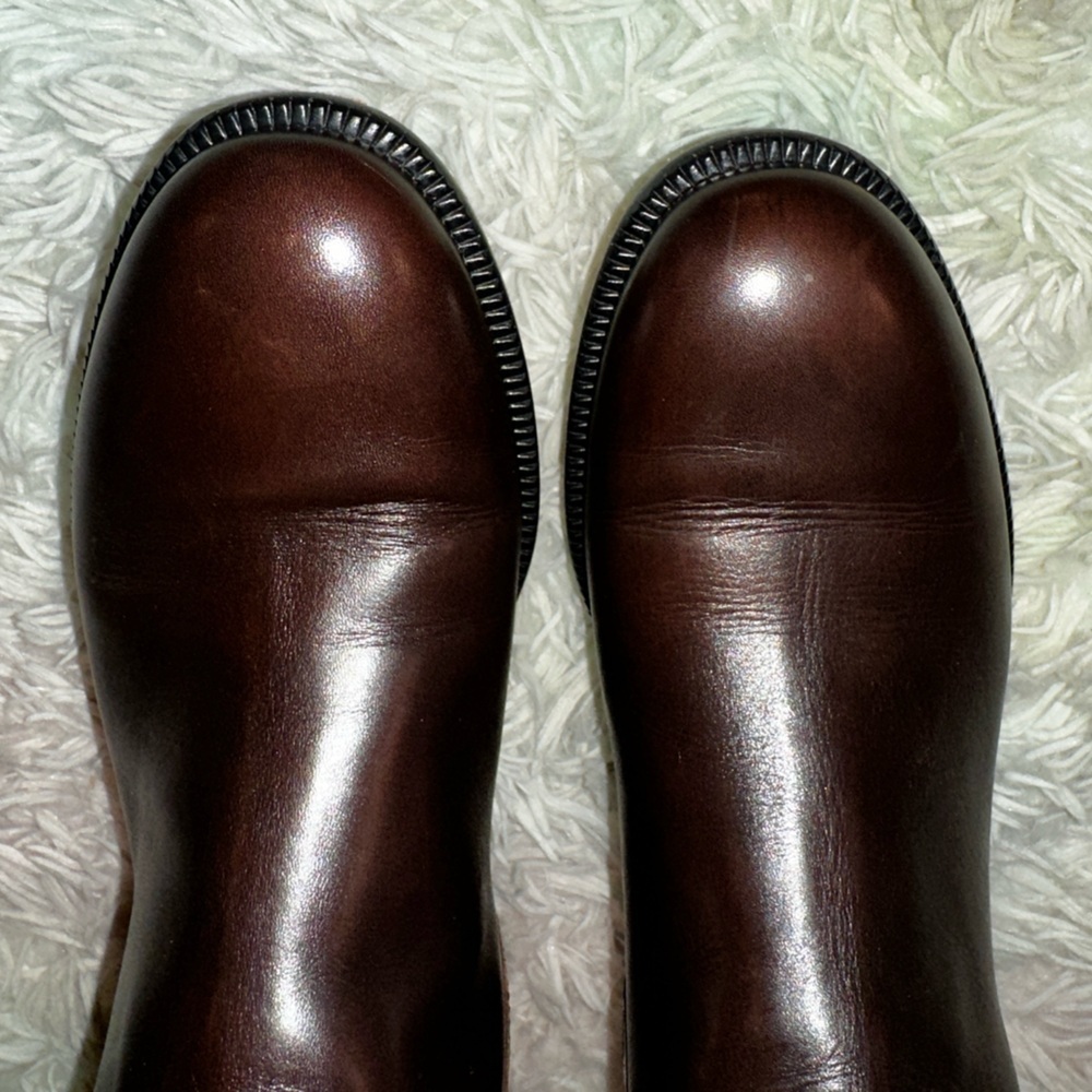 Chanel Suede & Leather Riding Boots in Espresso Brown Size 36.5 - Picture 7 of 15